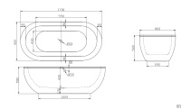 Акриловая ванна BELBAGNO BB13-1700, 1700x790x580 - Gidratop.ru изображение