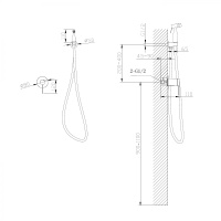 Смеситель ABBER Emotion AF8825G с гигиеническим душем, золото матовое - Gidratop.ru изображение