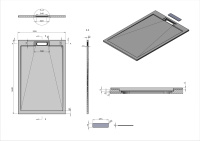 Поддон для душа из искусственного камня VST-4SRL9016W, 1600*900*25, белый матовый - Gidratop.ru изображение