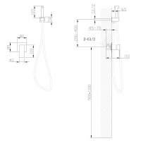 Смеситель ABBER Daheim AF8225SP с гигиеническим душем, сатин - Gidratop.ru изображение