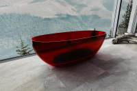 Прозрачная ванна ABBER Kristall AT9703Rubin красная - Gidratop.ru изображение