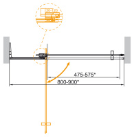 Душевая дверь в нишу CEZARES SLIDER-B-1-80/90-BR-GM - Gidratop.ru изображение