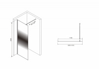 Душевая перегородка ABBER Immer Offen AG69123BS - Gidratop.ru изображение