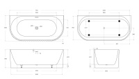 Акриловая ванна BELBAGNO BB713-1700-800 - Gidratop.ru изображение