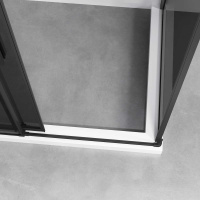 Душевой уголок Slim-N VSR-4SN8013CGB, 1300*800, черный, стекло тонированное - Gidratop.ru изображение
