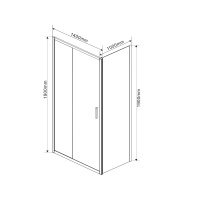Душевой уголок Garda VSR-1G1014CL, 1400*1000, хром, стекло прозрачное - Gidratop.ru изображение