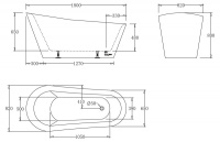 Акриловая ванна без перелива BELBAGNO BB63-1800-W0, 1800х870х850 - Gidratop.ru изображение