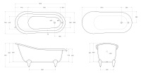 Акриловая ванна BELBAGNO BB06-1700 - Gidratop.ru изображение