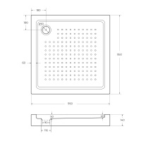 Акриловый поддон CEZARES TRAY-A-A-95-15-W - Gidratop.ru изображение