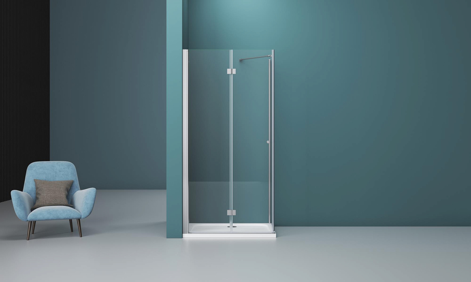 Душевой уголок BelBagno ALBANO-ASH-1-100/80-C-Cr