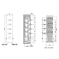 Gessi Rettangolo встраиваемый термостат, подключение на 3/4, с 4мя независимыми выходами(внешние части), цвет: хром - Gidratop.ru изображение