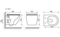 Комплект Подвесной унитаз FORMA Rimless + Система инсталляции Balance кнопка Square, хром глянцевый - Gidratop.ru изображение
