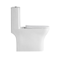 NEON Унитаз-моноблок с сиденьем дюропласт soft close, P-trap BB8617CPR-MN/SC - Gidratop.ru изображение