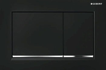 Клавиша Geberit Omega Type 30 115.080.KM.1, черная, глянцевый хром