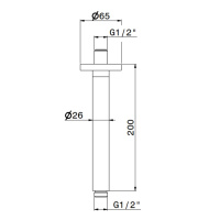 Newform XT Кронштейн для верхнего душа, потолочный., L=200 мм, G1/2" , цвет: хром - Gidratop.ru изображение