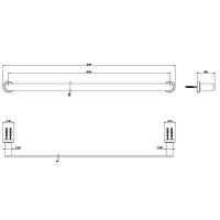 Gessi Emporio accessories полотенцедержатель, 60 см, цвет: Finox Brushed Nickel - Gidratop.ru изображение