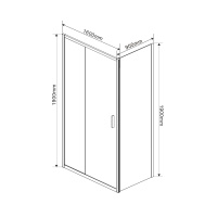 Душевой уголок Garda VSR-1G9016CL, 1600*900, хром, стекло прозрачное - Gidratop.ru изображение