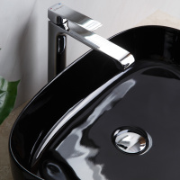 Раковина керамическая накладная черная BB1435-NERO, 550x400x140 - Gidratop.ru изображение