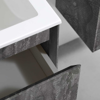 База под раковину Luka 600 подвесная, 2 выкатных ящика soft-close, G.Stone - Gidratop.ru изображение