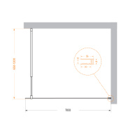 Душевая перегородка BelBagno KRAFT-L-1-110-C-NERO - Gidratop.ru изображение