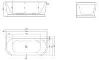Акриловая ванна BELBAGNO BB408-1500-800 - Gidratop.ru изображение