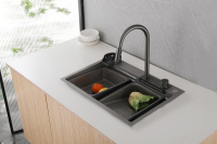 Кухонная мойка ABBER Wasser Kreis AF2194NG никель - Gidratop.ru изображение