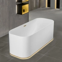 Квариловая ванна Villeroy&Boch Finion 170 x 70 см UBQ177FIN7A200V101, фурнитура шампань - Gidratop.ru изображение