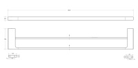 SLIDER-THD-80-01 Полотенцедержатель двойной 80 см, исполнение хром - Gidratop.ru изображение