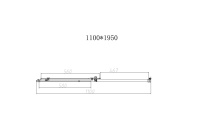 Душевая дверь Slim-N VDS-4SN110CLG, 1100, брашированное золото, стекло прозрачное - Gidratop.ru изображение