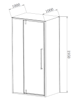 Душевой уголок Slim-N VSR-4SNP1012CLGM, 1200*1000, вороненая сталь, стекло прозрачное - Gidratop.ru изображение