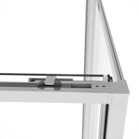 Душевой уголок Slim Soft VSR-1SS9014CL, 1400*900, хром, стекло прозрачное - Gidratop.ru изображение