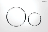 Клавиша Geberit Sigma Type 20 115.882.KJ.1 рамка и кнопки: белые, обод: хром глянцевый, двойной смыв - Gidratop.ru изображение