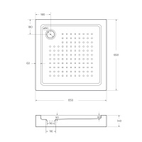 Акриловый поддон CEZARES TRAY-A-A-85-15-W - Gidratop.ru изображение