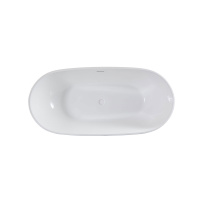 Ванна акриловая Vincea VBT-408-1800, 1800*815*580, цвет белый, щелевой перелив - Gidratop.ru изображение