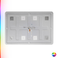 MULTICOLORE Зеркало со встроенной разноцветной подсветкой RGB и сенсорным выключателем CZR-SPC-MC-1200-800-RGB-TCH, 12V, 220-240V, 1200x800x30 - Gidratop.ru изображение