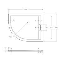 Поддон из искусственного мрамора CEZARES TRAY-AS-RH-100/80-30-W-R - Gidratop.ru изображение
