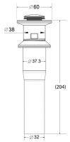 BB-PCU-03-NERO Донный клапан, черный матовый - Gidratop.ru изображение