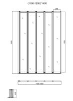 Душевая шторка на ванну VSB-32120CL, 1200*1400, хром, стекло прозрачное - Gidratop.ru изображение