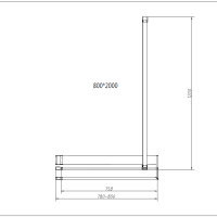 Душевая перегородка Walk-In HR VSW-4HR800CGB, 800*2000, черный, стекло тонированное - Gidratop.ru изображение