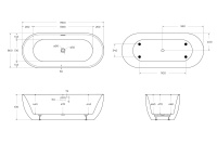 Акриловая ванна BELBAGNO BB417-1900-800 - Gidratop.ru изображение