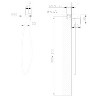 Смеситель ABBER Weiss Insel AF8025 с гигиеническим душем, хром - Gidratop.ru изображение