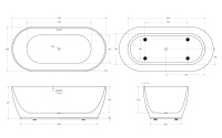 Акриловая ванна BELBAGNO BB413-1700-800 - Gidratop.ru изображение