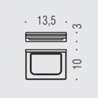 Colombo Look Мыльница подвесная, цвет: чёрный матовый/матовое стекло - Gidratop.ru изображение