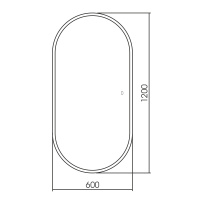 Зеркало ABBER Kontur AG6303SL-1.2 с подсветкой, сенсорный выключатель, диммер - Gidratop.ru изображение