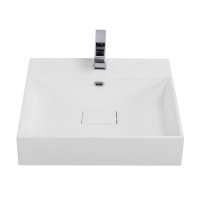 раковина из искусственного мрамора 50262 Bianco, 51x45x11,5 - Gidratop.ru изображение