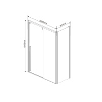 Душевой уголок Lugano VSR-1L9016CL-1, 1600*900, хром, стекло прозрачное - Gidratop.ru изображение