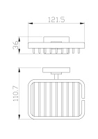 Мыльница с держателем WONZON & WOGHAND FLAT, Хром (WW-9724) - Gidratop.ru изображение