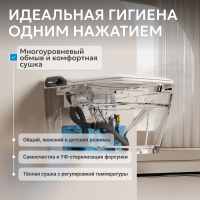 Электронный унитаз-биде ABBER Rechteck AC1215S подвесной белый - Gidratop.ru изображение