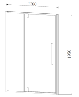 Душевая дверь Slim-N VDP-4SN120CL, хром, стекло прозрачное - Gidratop.ru изображение