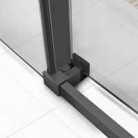 Душевой уголок Slim Soft VSR-1SS9011CLGM, 1100*900, вороненая сталь, стекло прозрачное - Gidratop.ru изображение